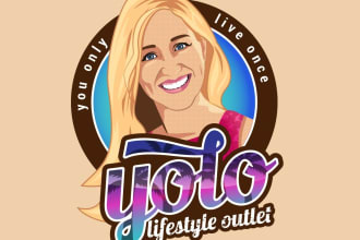 design a professional modern caricature logo