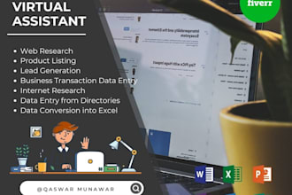 be your virtual assistant for data entry and web research