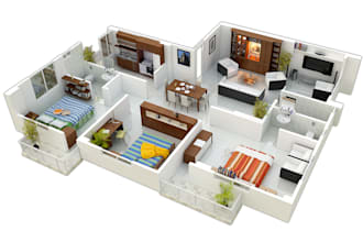 do 3d floor plan rendering