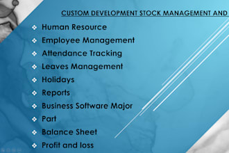 custom development stock management and CRM