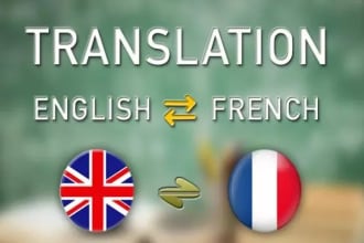 manually translate from english to french or vice versa