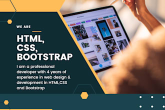 develop HTML CSS bootstrap responsive website