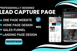 lead capture page, one page website, sales funnel, landing page design