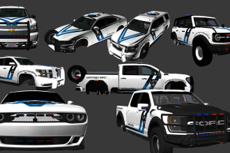 desigh custom livery of police cars of fivem server
