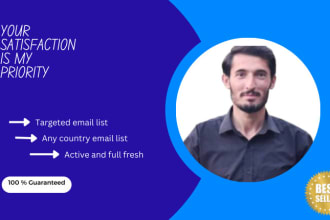provide targeted active and verified niches mail list for email marketing