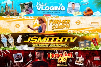 design a premium youtube banner