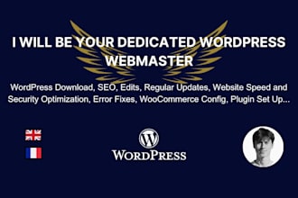 be your dedicated wordpress webmaster, virtual assistant