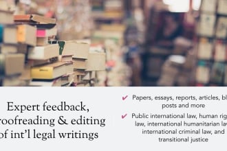improve your writings on human rights, int humanitarian law, int criminal law