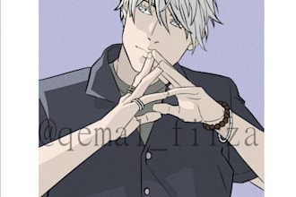 draw custom character, fanart, in anime cartoony style