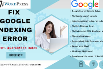 fix google indexing errors and index any URL link