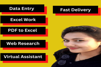 do best data entry, virtual assistant, copy paste work