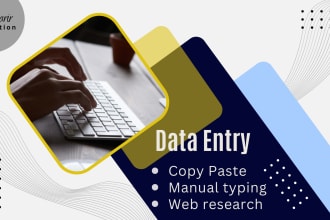 do data entry, copy paste, and web research work
