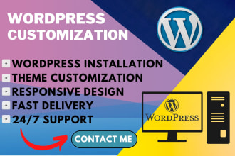 do wordpress customization, rebuild, redesign, fix any error