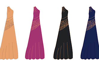 create flat sketch,clothing and apparel techpack