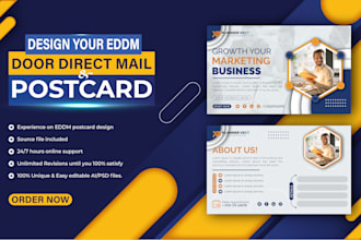 design promotional direct mail eddm or postcard in 24hrs