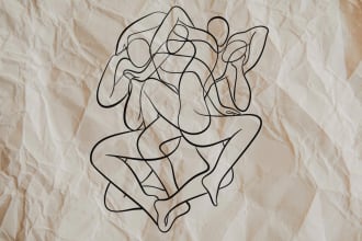 draw abstract continuous line art for you