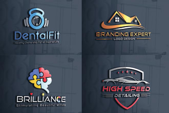 design 3d business minimalist company logo with copyright