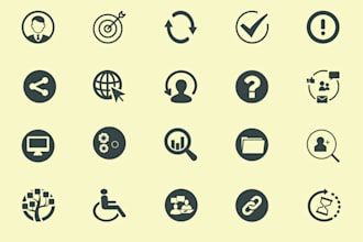 design trendy unique vector icons in one day