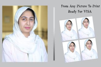 make visa size images and passport size photos print ready
