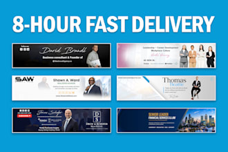design professional linkedin banner, header, cover, post, and ad