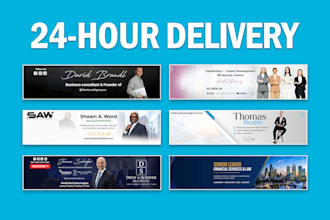 design professional linkedin banner, header, cover, post, and ad