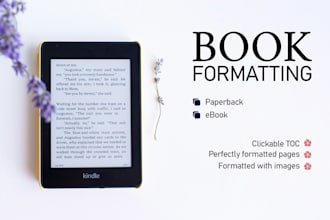 do book formatting and layout design for KDP paperback and kindle ebook