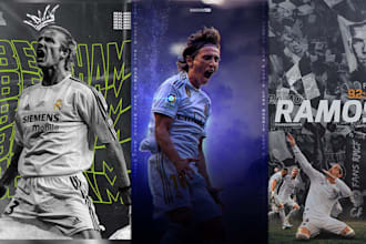 design any sport poster design, wallpaper for phone or pc