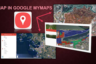 create a map in google mymaps with various data