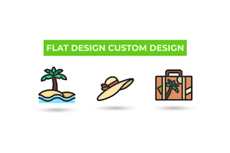 design a custom icon set for your website or app in 24 hour