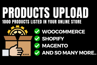 upload 1000 products to your woocommerce, shopify or store