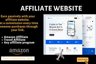 create travel affiliate and amazon affiliate website for you