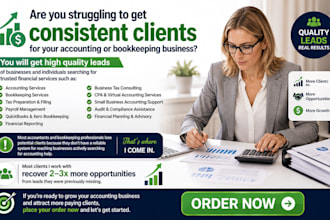 generate bookkeeping leads accounting leads finance leads tax delinquent leads
