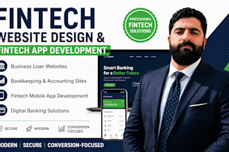 develop fintech website business loan bookkeeping financial accounting website