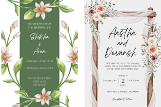 design attractive and unique invitation cards for you