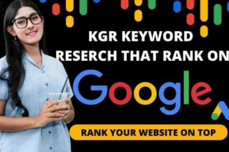 provide kgr keyword research on your niche