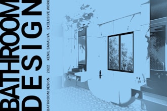 design bathroom and 3d visualize rendering
