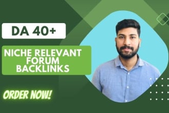 provide niche relevant forum backlinks