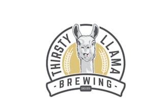 make modern beautiful wonderful thirsty llama brewing logo in 1 day