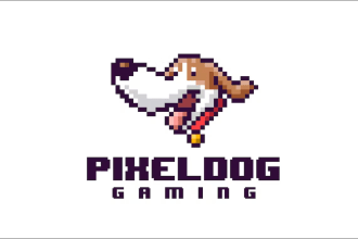 create a minimalist pixel art logo design