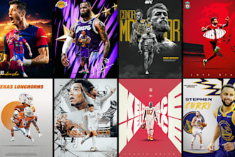 make sports poster, flyers and graphics for you