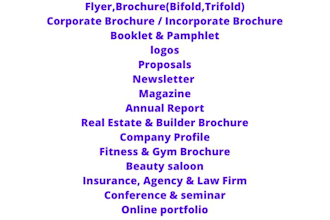 do logo, brochures, business descriptions flyers proposals