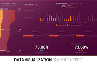 prepare data visualization metrics report
