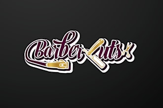 design unique vintage barber and barber shop logo
