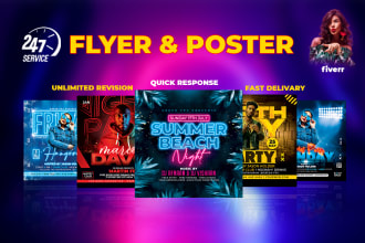 design dj club event concert party, halloween flyer,  any seasonal flyer poster