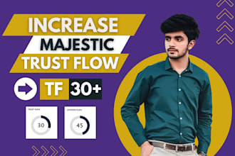 increase trust flow of majestic URL tf 30 plus