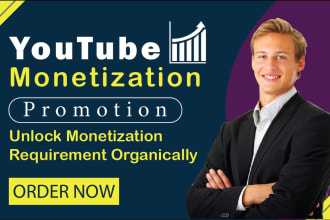 do organic youtube promotion and complete channel monetization