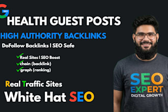 build high quality health niche guest posting backlinks