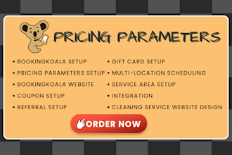 setup booking koala pricing parameters booking form bookingkoala website