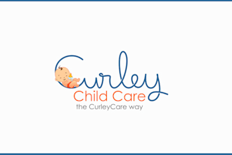 create modern childcare, daycare, kids and education logo