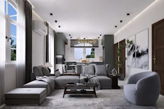 do an 3d interior design for your room with 3d renders